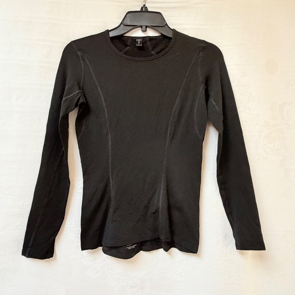 Gore Wear Womens Base Layer Long Sleeve Shirt Black Size Small EU 36 Stretch